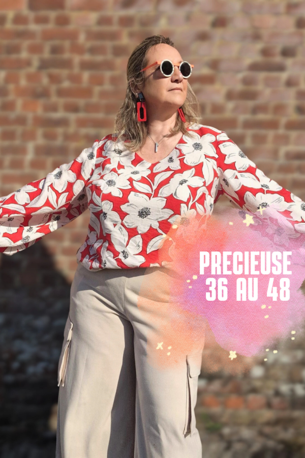Madison, la blouse aux Manches Pagode (Gamme Précieuse)